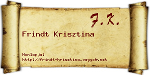 Frindt Krisztina névjegykártya